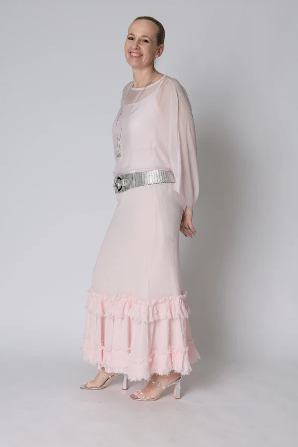 Kaidi Silk Top in Modena Pink