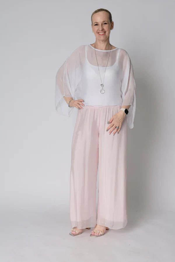 Kaidi Silk Top in White