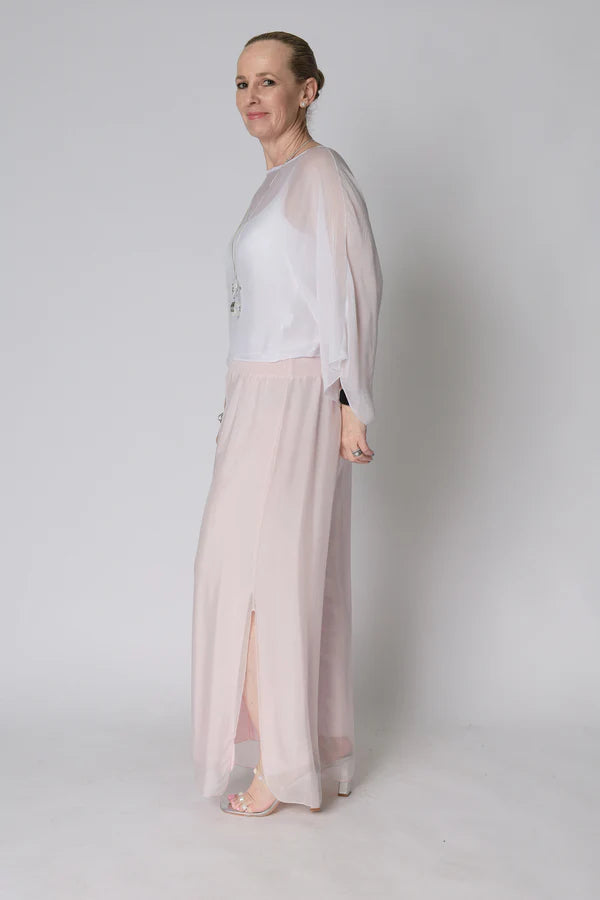 Kaidi Silk Top in White