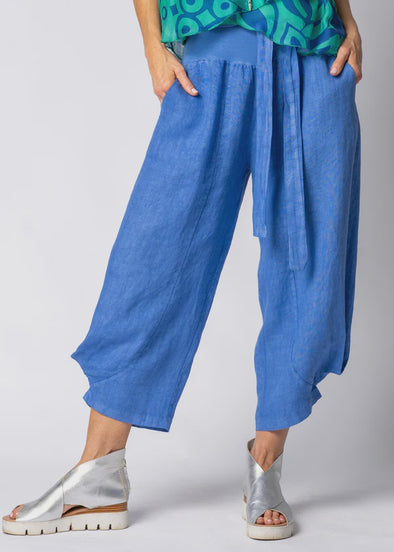 Addison Linen Pant in Positano Blue