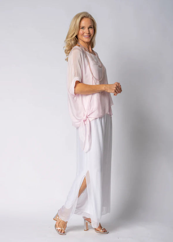 Danika Silk Top in Modena Pink