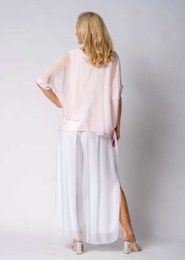 Danika Silk Top in Modena Pink