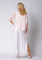 Gia Silk Pants in White