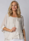 Danika Silk Top in Latte