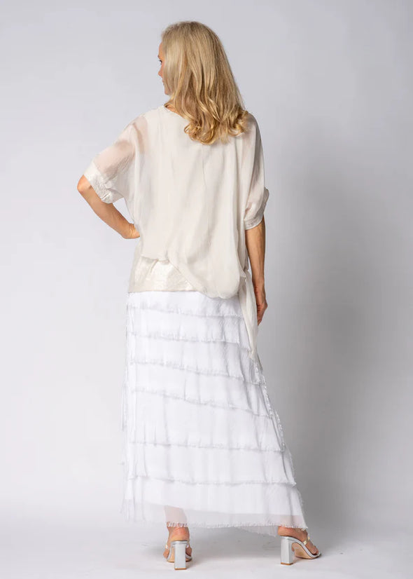 Danika Silk Top in Latte