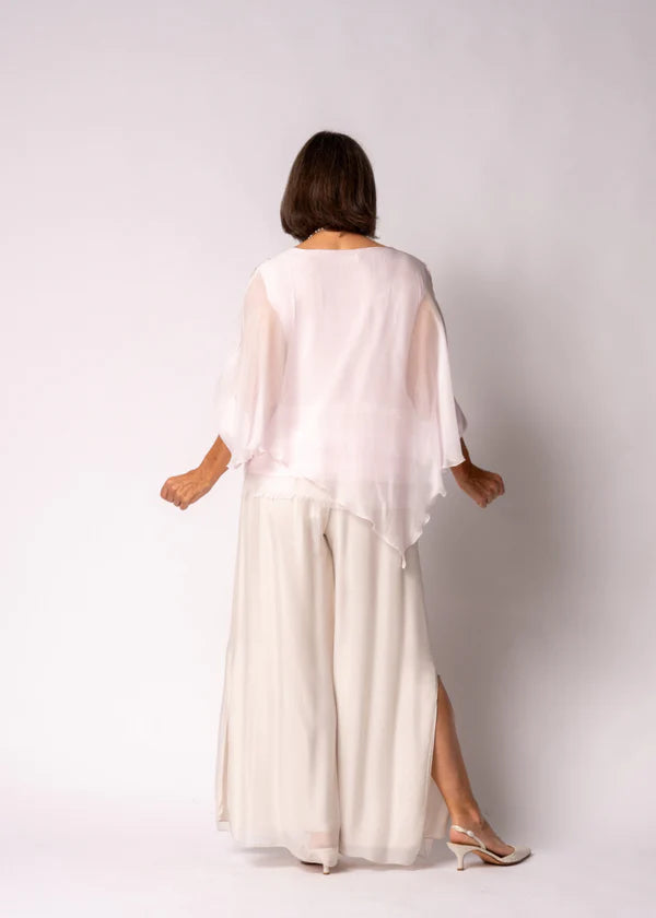 Keliana Silk Top in Modena Pink