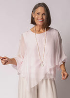 Keliana Silk Top in Modena Pink