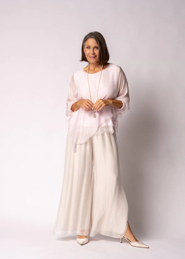 Keliana Silk Top in Modena Pink