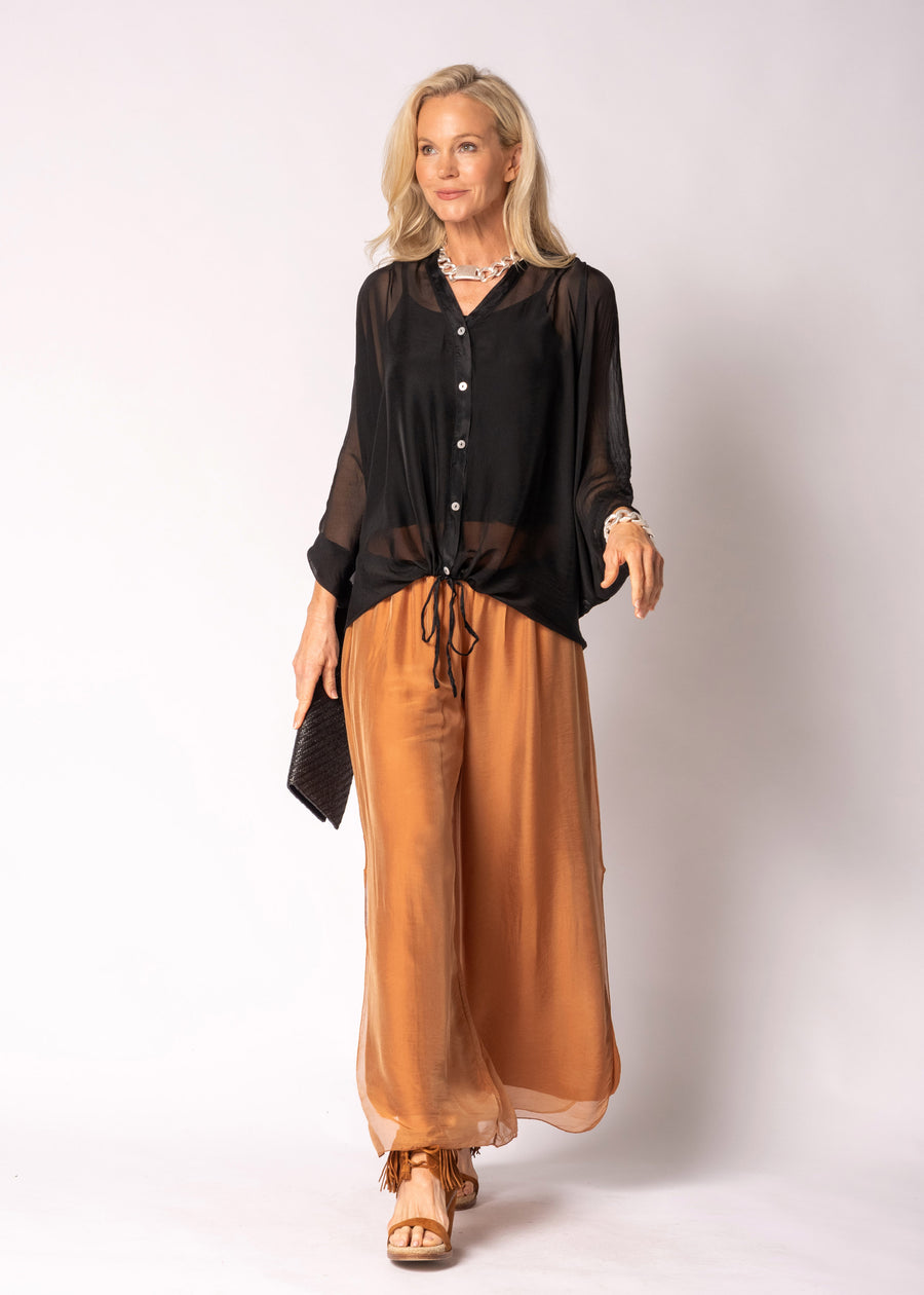 Arlet Silk Top in Onyx