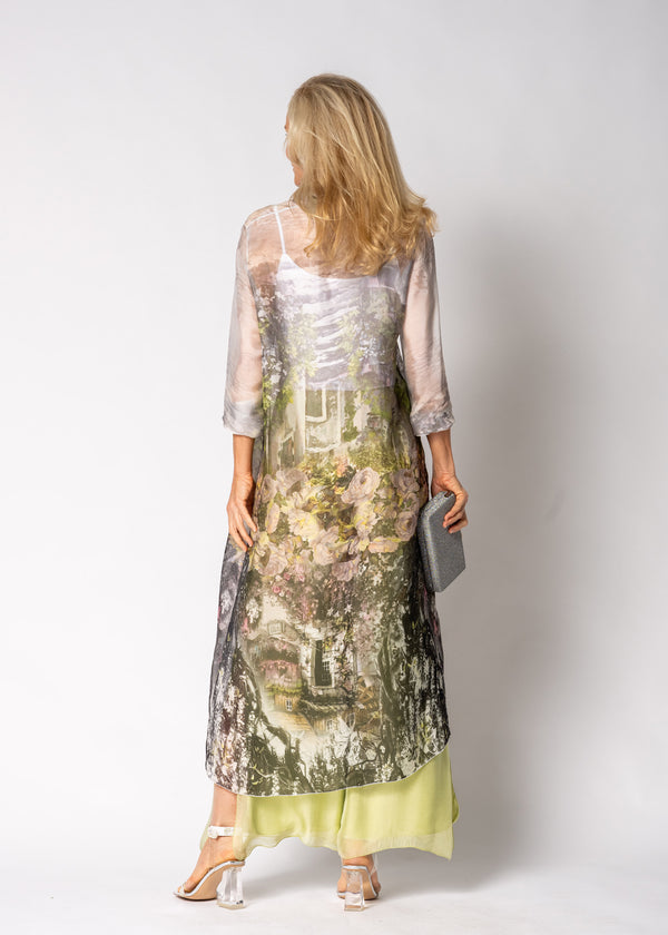 Gia Silk Pants in Lily Green