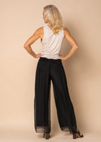 New Gia Silk Pants in Onyx