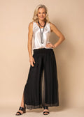 New Gia Silk Pants in Onyx