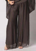 New Gia Silk Pants in Chocolate Truffle