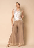 New Gia Silk Pants in Desert