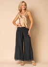 New Gia Silk Pant - Granite