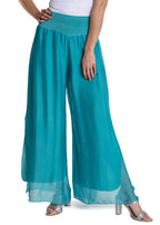 New Gia Silk Pant - Tiffany
