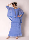 Fifi Silk Skirt in Positano Blue