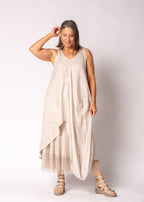 Mirabella Dress in Antique Beige