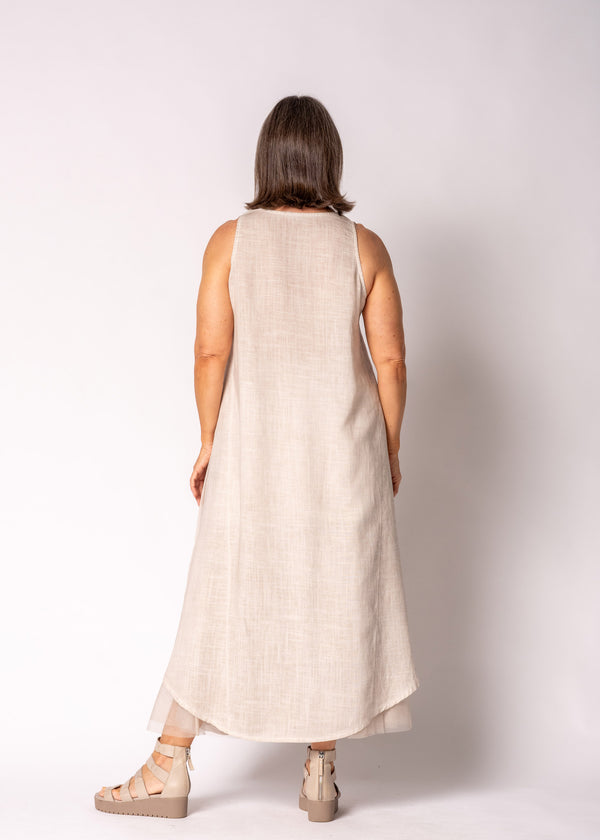 Mirabella Dress in Antique Beige