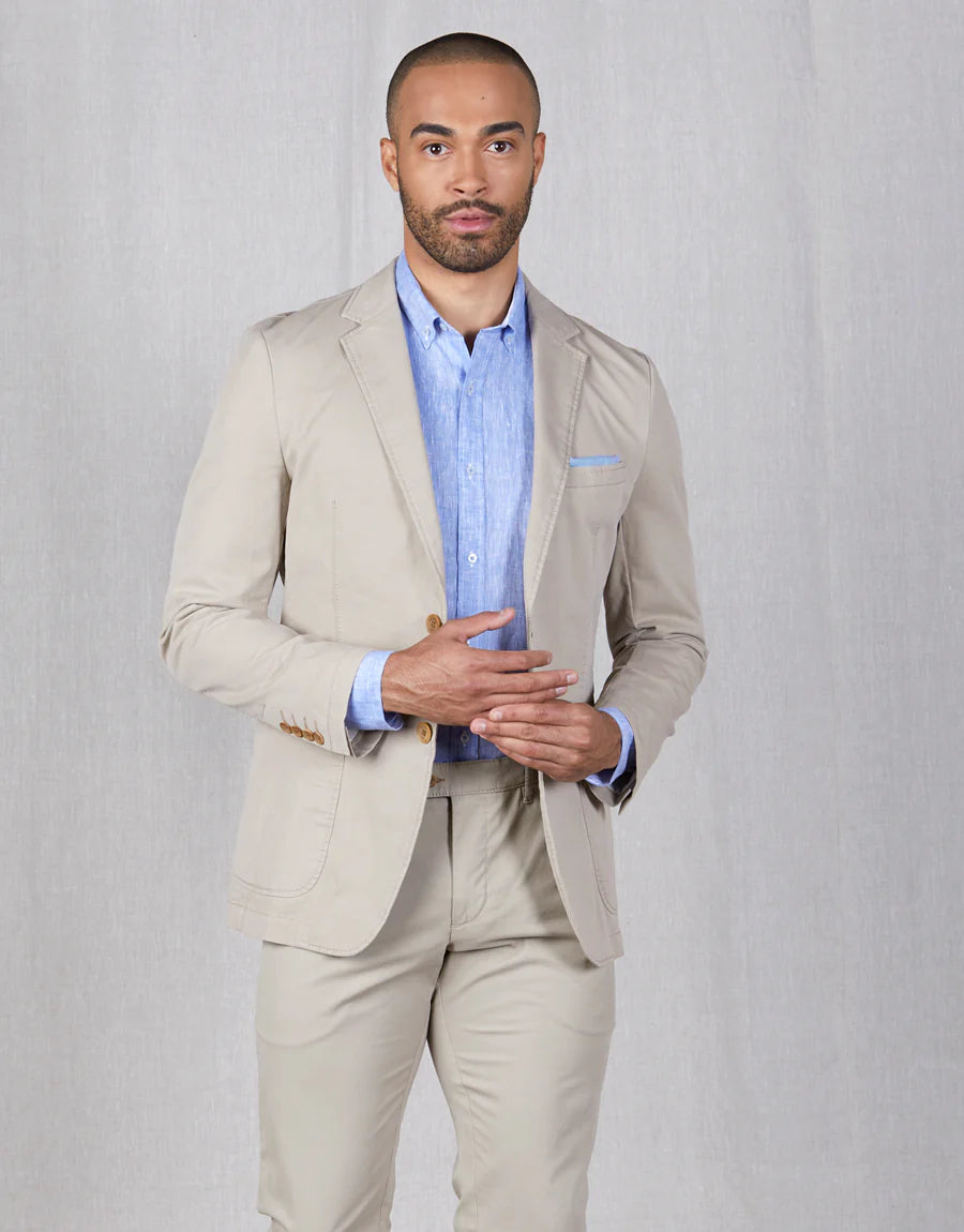 Rembrandt Beige Textured Spectre Blazer
