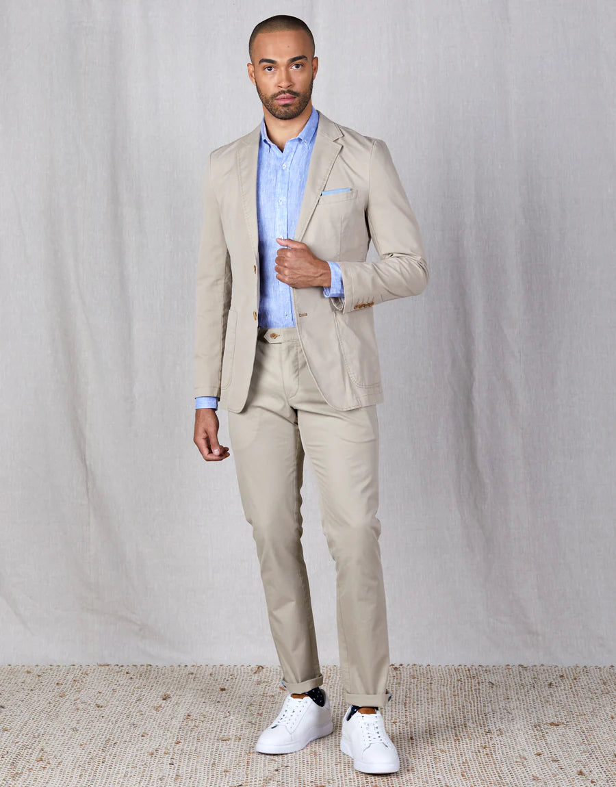 Rembrandt Beige Textured Spectre Blazer
