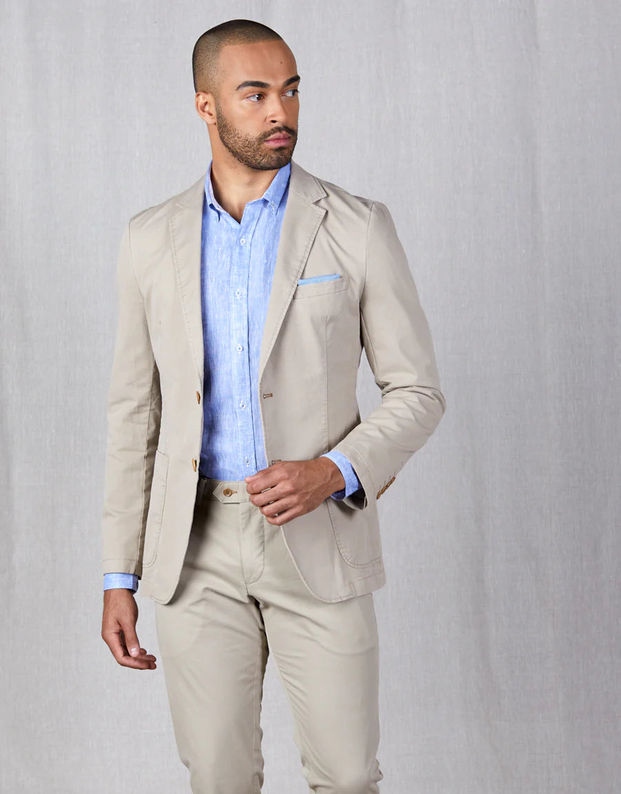 Rembrandt Beige Textured Spectre Blazer
