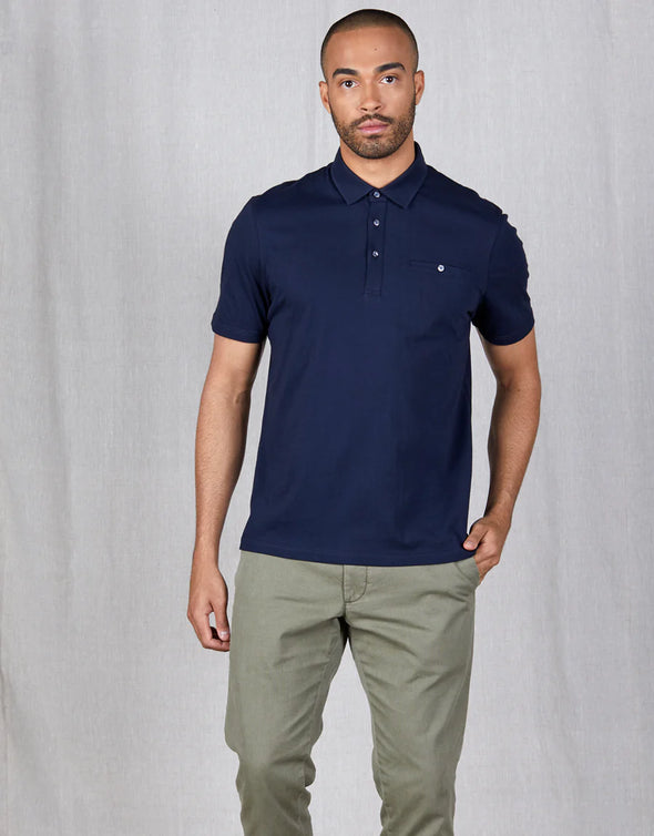 Portofino Cotton Polo - Navy