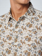 No Excess Long Sleeve Shirt: Forest Floor - Offwhite