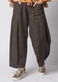 Olenna Linen Pants in Chocolate Truffle