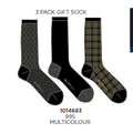 Ben Sherman 3 Box Socks - Charcoals