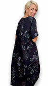 Helga May Mid Sleeve Maxi Dress: Lingonberry - Navy