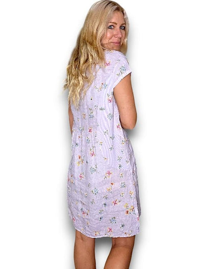 Helga May Kennedy Dress: Windy Bloom - Lavender