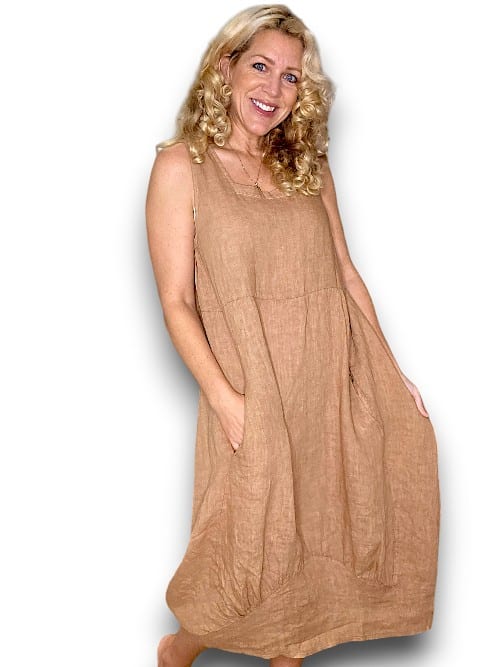 Helga May: Maxi Tank Dress - Caramel