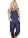 Helga May Linen Jumpsuit - Plain Navy