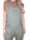 Helga May Linen Jumpsuit - Plain Forest