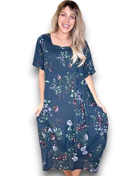 Helga May Mid Sleeve Maxi Dress: Lingonberry - Dark Jade