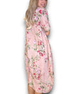 Helga May Mid Sleeve Maxi Dress: Lingonberry -  Baby Pink