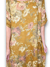 Helga May: Button Sleeve Maxi Dress - Scarlett Rose Mustard