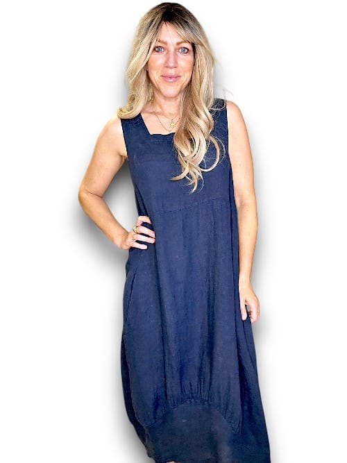 Helga May: Maxi Tank Dress -  Navy