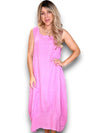 Helga May: Maxi Tank Dress - Bubblegum Pink