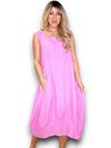 Helga May: Maxi Tank Dress - Bubblegum Pink