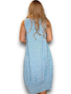 Helga May: Maxi Tank Dress - Light Blue Stripe