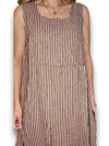 Helga May: Maxi Tank Dress - Coffee Stripe