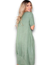 Helga May: Mid Sleeve Maxi Dress - Forest