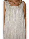 Helga May: Maxi Tank Dress - Beige Stripe