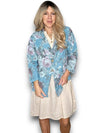 Helga May: Linen Suit Jacket - Scarlett Rose Light Turquoise