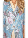 Helga May: Linen Suit Jacket - Scarlett Rose Light Turquoise