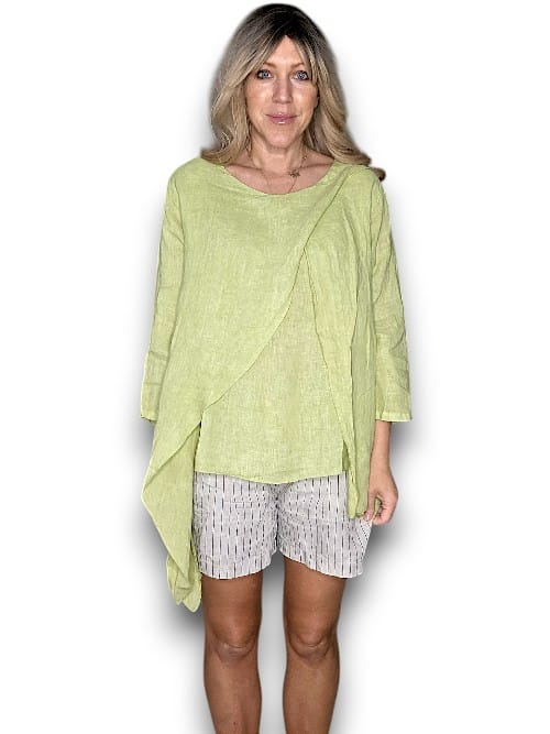 Helga May: Layer Top - Antique Lime