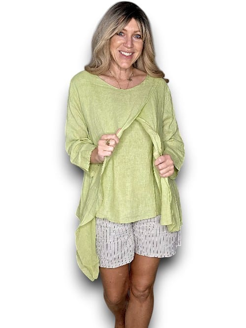 Helga May: Layer Top - Antique Lime