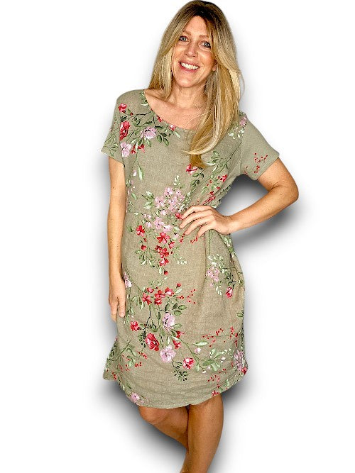 Sized Helga May Jungle Dress: Lingonberry - Mocha